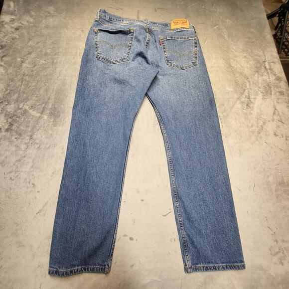 Levis 502 Jeans Mens 32x27 Blue Denim Tapered Stretch San Francisco Classic - Picture 9 of 10